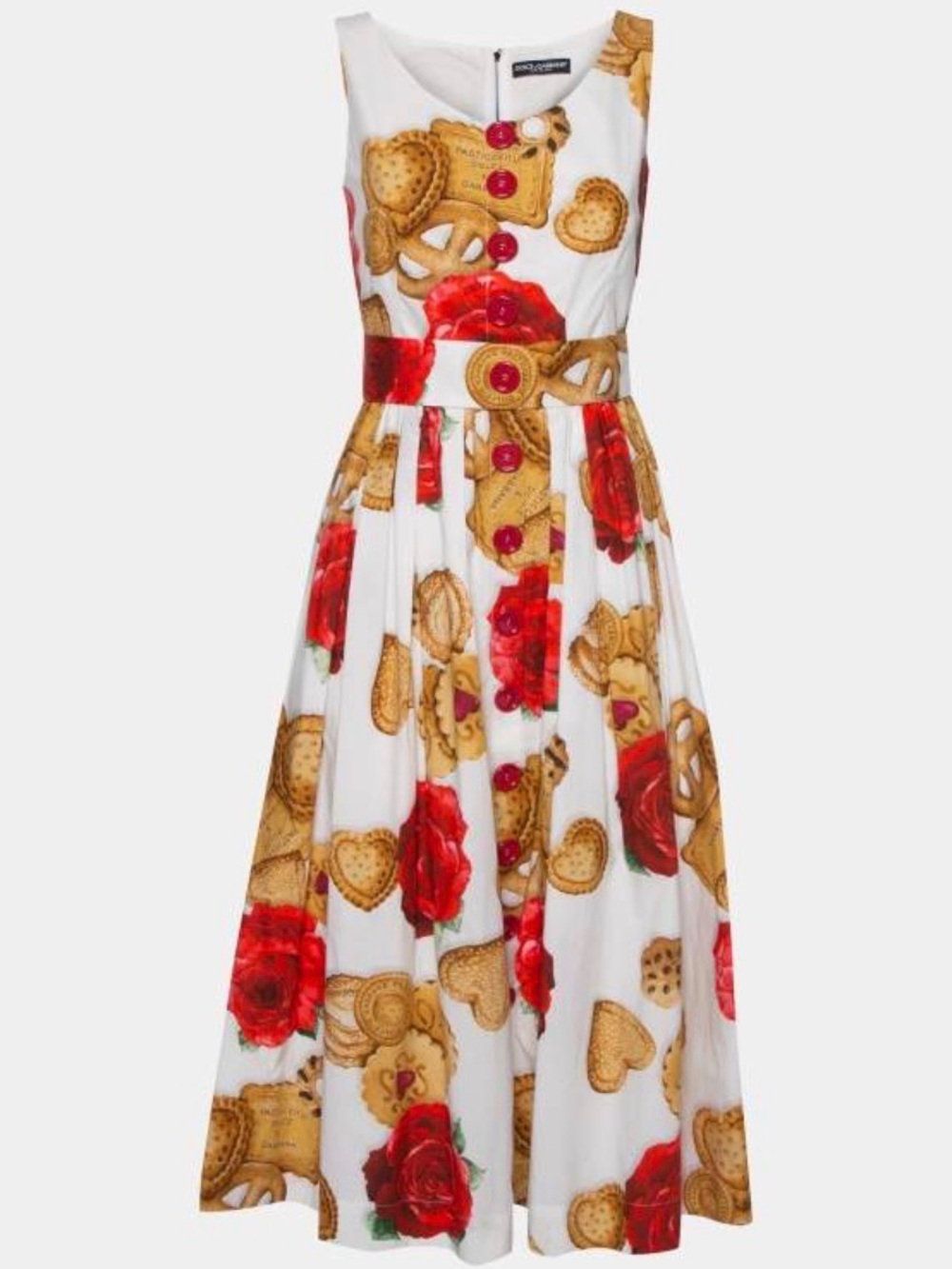 Authentic Dolce & Gabbana  * rare * Pasticceria print dress. Italian size 50.